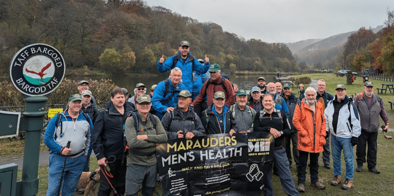 Men taking part in a Marauders walk and talk session