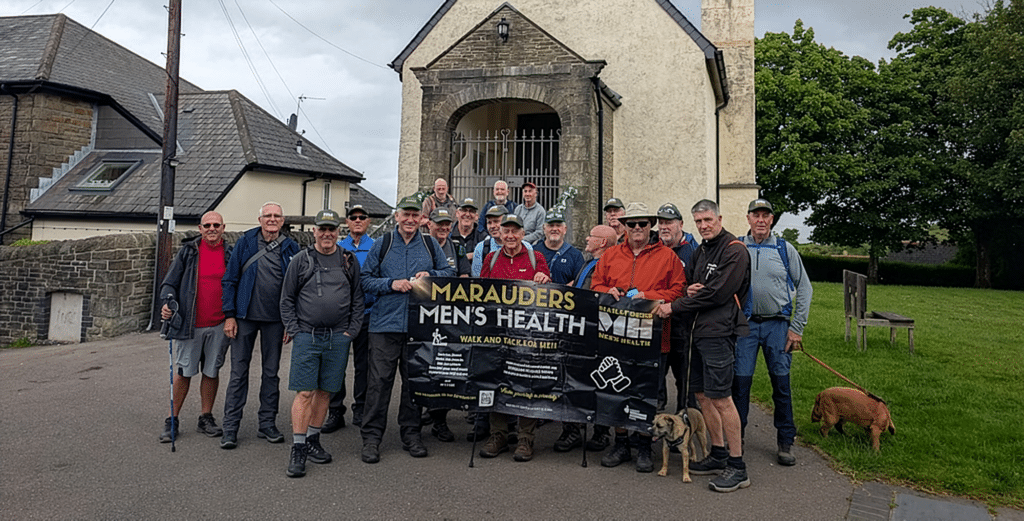 Men taking part in a Marauders walk and talk session